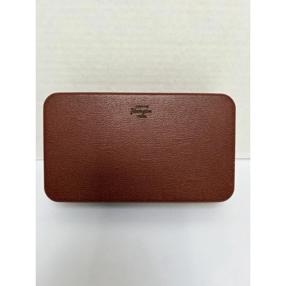 Vintage 1960s 3 Compartment‎  Genuine Farmington Texol Jewelry Box Velvet Lining